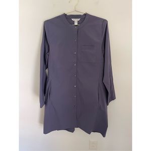 ATHLETA Purple Button Down Dress Size Large NWOT